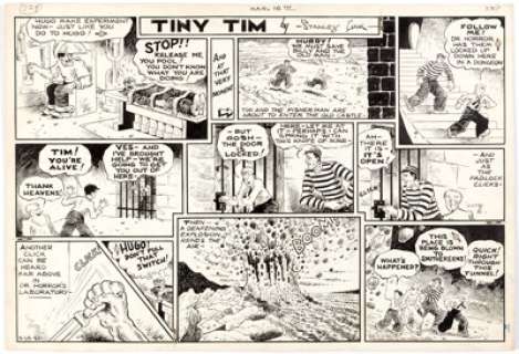 Stanley Link - Tiny Tim Sunday Comic Strip Original Art dated 3-16-41 (Chicago Tribune, 1941).