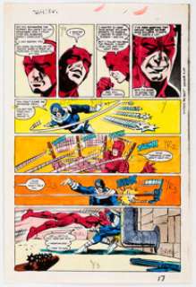 Glynis Oliver (as Glynis Wein) Daredevil #172 Story Page 17 Production Color Guide (Marvel, 1981)....