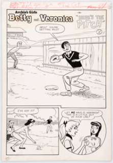 Dan DeCarlo and Rudy Lapick Archie’s Girls Betty and Veronica #82 Complete 6-Page Story "Here’s the Pitch" Origina... (Total: 6 Original Art) | Heritage