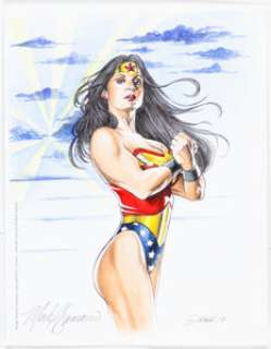 Mark Sparacio - Wonder Woman Hand-Colored Print (undated)....