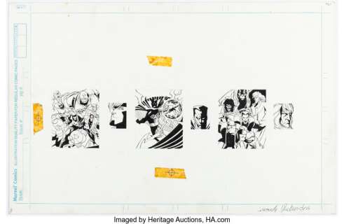 Quesada, Joe | Joe Quesada and Joe Rubinstein X-Men Series 2 Card Back Illustration Original Art (Skybox, 1993).... | Heritage