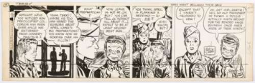 Caniff, Milton | Milton Caniff Terry and the Pirates Daily Comic Strip Original Art dated 10-12-45 (News Syndicate, 1945).... | Heritage