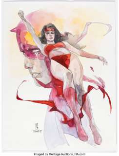 Maleev, Alex | Alex Maleev - Elektra and Daredevil Illustration Original Art (2009).... | Heritage