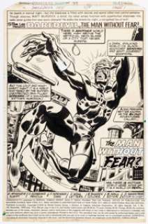 Robbins, Frank | Frank Robbins and Frank Springer Daredevil #155 Splash Page 1 Original Art (Marvel, 1978).... | Heritage