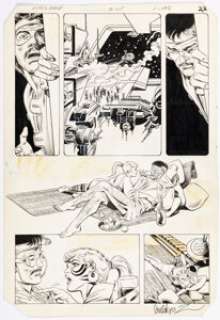 García-Lopez, José Luis - Jose Luis Garcia-Lopez and Eduardo Barreto Atari Force #10 Story Page 17 Original Art (DC, 1984). ...