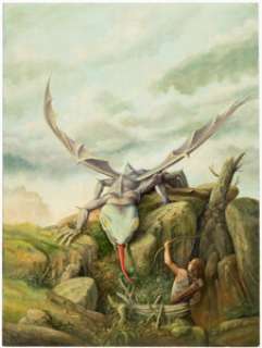 Bayless, Raymond | Raymond Bayless The Darkling Hardcover Dustjacket Cover Painting Original Art (Arkham House, 1982).... | Heritage