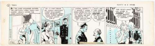 Caniff, Milton | Milton Caniff Terry and the Pirates Daily Comic Strip Original Art, dated 1-21-36 (Chicago Tribune, 1936). ... | Heritage