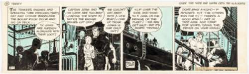 Caniff, Milton | Milton Caniff Terry and the Pirates Daily Comic Strip Original Art dated 2-1-36 (Chicago Tribune, 1936). ... | Heritage
