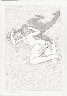 Byrd, Mitch - Mitch Byrd Daughters of Darkness: A Gallery Girls Collection Vol. 1 Pin-Up Illustration Original Art (SQP, 1996)....