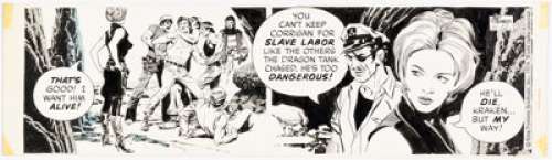 Williamson, Al | Al Williamson Secret Agent Corrigan Daily Comic Strip Original Art dated 4-12-74 (King Features Syndicate, 1974). ... | Heritage