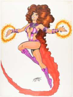 Pérez , George | George Pérez and Steve Oliff - Starfire SDCC Auction Illustration Original Art (1983).... | Heritage