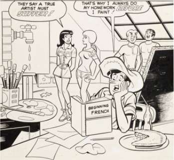Decarlo, Dan | Dan DeCarlo and Rudy Lapick Jughead #198 Cover Original Art (Archie, 1971).... | Heritage