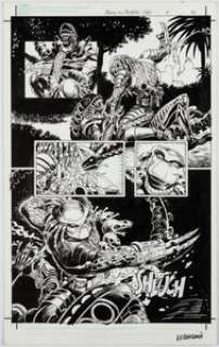 Dark Horse Artist | Jim Hall and Ricardo Villagran Aliens vs. Predator: War #2 Story Page 13 Original Art (Dark Horse, 1995).... | Heritage