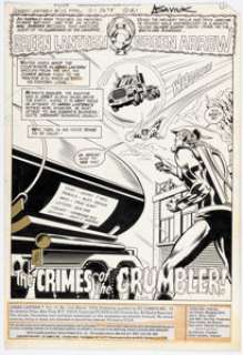 Saviuk, Alex | Alex Saviuk and Dave Hunt Green Lantern/Green Arrow #114 Splash Page 1 Original Art (DC, 1979).... | Heritage