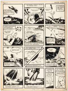 Alfred, Newt | Newt Alfred Master Comics #2 Master Man Story Page 2 Original Art (Fawcett, 1940).... | Heritage