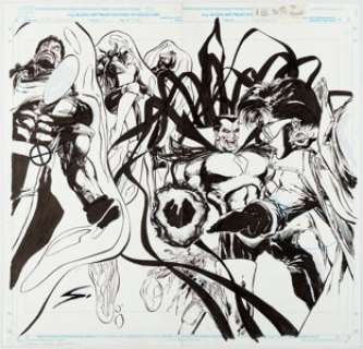 Hawbaker, Samuel Clarke | Samuel Clarke Hawbaker The X-Men Creators’ Choice #2 Wraparound Cover Original Art (Marvel, 1993).... | Heritage