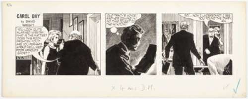 Wright, David | David Wright Carol Day Daily Comic Strip #1874 Original Art (London Daily Mail, c. 1960s). ... | Heritage