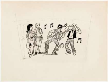 Archie Artist | Welch’s Jelly Jar Glasses "Reggie Makes the Scene" Illustration Original Art (Welch Foods/Archie Com... | Heritage