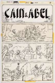 Sergio Aragones | House of Secrets #107 "Cain & Abel" Complete 1-Page Story Original Art (DC, 1973). | Heritage