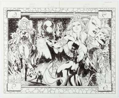 Bart Sears And Andy Smith | The First House Ad Illustration Original Art (CrossGen, 2000). (Total: 3 Items) | Heritage