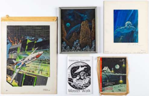Mel Hunter, Eddie Jones, and others - Sci-Fi Paintings Original Art and Signed Book Group of 6 (1960-2003). (Total: 6 Original Art) | Heritage