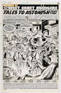 Al Milgrom and Mike Machlan West Coast Avengers #34 Splash Page 1 Original Art (Marvel, 1988). | Heritage