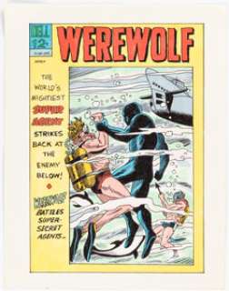 Tony Tallarico Werewolf #1 Cover Re-Creation Original Art (c. 1980s-1990s).