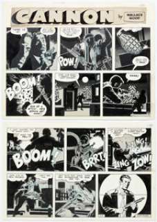 Wally Wood Cannon #C-111 Sunday Comic Strip Original Art (Wood and Richter, 1973). (Total: 2 Original Art) | Heritage