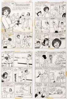 Harry Lucey and Vincent DeCarlo Laugh Comics #291 Partial Story "The Peacemaker" Original Art Group of 4 (Archie, 1975). (Total: 4 Original Art)