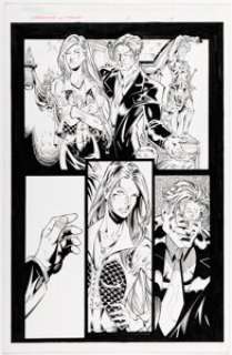 Randy Queen, Alp Altiner, and Victor Llamas Witchblade / Darkchylde #1 Story Page 6 Original Art (Image/Top Cow, 2000).