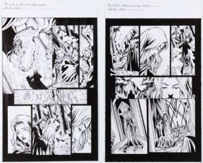 Wellinton Alves Brian Pulido‘s Medieval Lady Death #6 Story Pages 16-21 Original Art (Avatar Press, 2005). (Total: 5 Items)