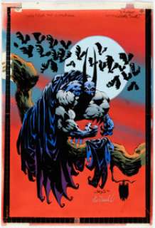 Les Dorsheid Batman: Bloodstorm Trade Paperback Cover Production Color Original Art (DC, 1994). | Heritage