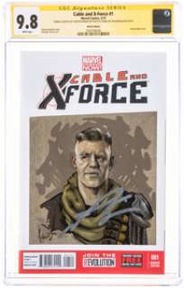 Clinton Hobart Cable and X-Force #1 Sketch Edition - Signature Series Original Art (Marvel, 2013/19) CGC NM/MT 9.8 White pages. | Heritage