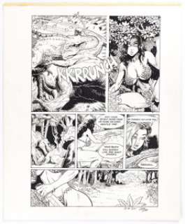 Budd Root Cavewoman: Pangaean Sea #1 Story Page 11 Original Art (Basement, 2000). | Heritage
