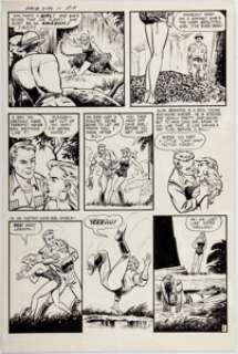 Bob Powell Cave Girl #11 (A-1 #82) "Tiger by the Tail!" Story Page 2 Original Art (Magazine Enterprises, 1953). | Heritage
