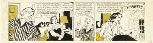 Stan Drake The Heart of Juliet Jones Daily Comic Strip Original Art dated 1-3-56 (King Features Syndicate, 1956). | Heritage