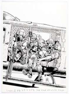 Don Lomax Vietnam Journal #7 Cover Original Art (Apple Press, 1988).