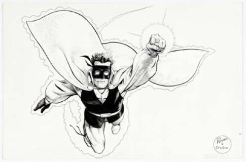 Marshall Rogers and John Cebollero Green Lantern: Evil‘s Might #1 Cover Element Original Art (DC, 2002).