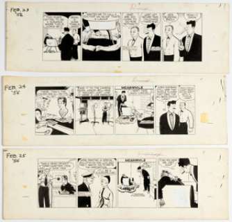 Chester Gould Dick Tracy Consecutive Daily Comic Strips Original Art Group of 3 (Chicago Tribune, 1956). (Total: 3 Original Art) | Heritage