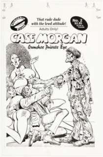 Don Lomax Case Morgan, Gumshoe Private Eye #2 Cover Original Art (Apple Press, 1991).
