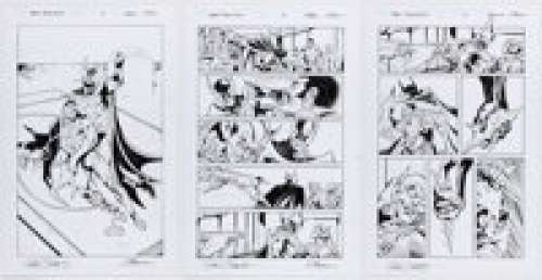 Dan Jurgens and Scott Hanna Heroes Reborn: Marvel Double Action #1 Nighthawk Story Pages 24, 26-27 Original Art (Marvel, 2021). (Total: 3 Original Art)