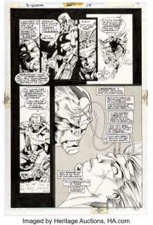 Tom Raney, Mark McKenna, and Joe Brozowski Deathlok #20 Story Page 14 Original Art (Marvel, 1993).