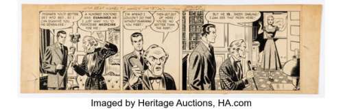 Marvin Bradley and Frank Edgington Rex Morgan, M.D. Daily Comic Strip Original Art dated 3-12-49 (Field Enterprises, 1949).