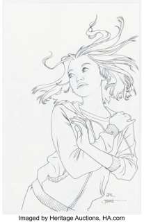 Joshua Middleton Meeting (Magic Next Door Book 2) Cover Preliminary Original Art (Viking Books, 2011). | Heritage