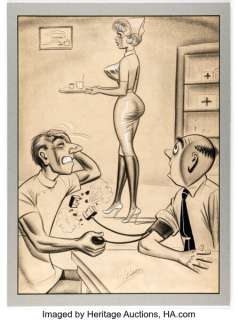 Bill Ward Gee-Whiz January-1956 Single Panel Gag Cartoon Illustration Original Art (Humorama, 1956). | Heritage