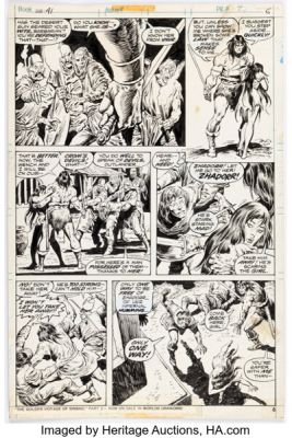 John Buscema and Ernie Chan Conan the Barbarian #41 Story Page 6 Original Art (Marvel, 1974). | Heritage