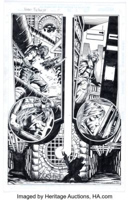 Ted Halsted and Scott Koblish Venom: The Hunger #3 Story Page 1 Original Art (Marvel, 1996).