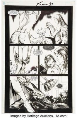 Caesar Antomattei (as Caesar), Michael Bair, and Buzz (Aldrin Aw) Kabuki: Masks of the Noh #3 Story Page 4 Original Art (Caliber Press, 1996).