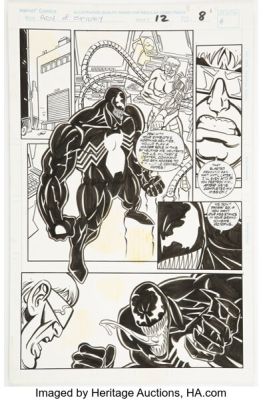 Alex Saviuk and Al Milgrom The Adventures of Spider-Man #12 Venom and Dr. Octopus Story Page 8 Original Art (Marvel, 1997). | Heritage