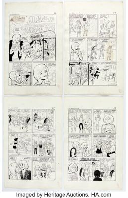 Hy Eisman Bunny #5 "Mirage-In" Complete 7-Page Story Original Art (Harvey, 1968). (Total: 7 Original Art) | Heritage